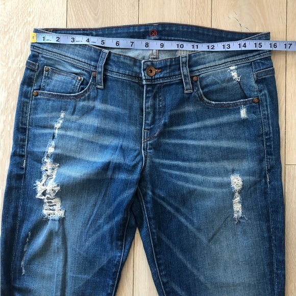 Sinclair MFGRP. Made in USA Distressed Jeans Size 26 - Picture 2 of 15